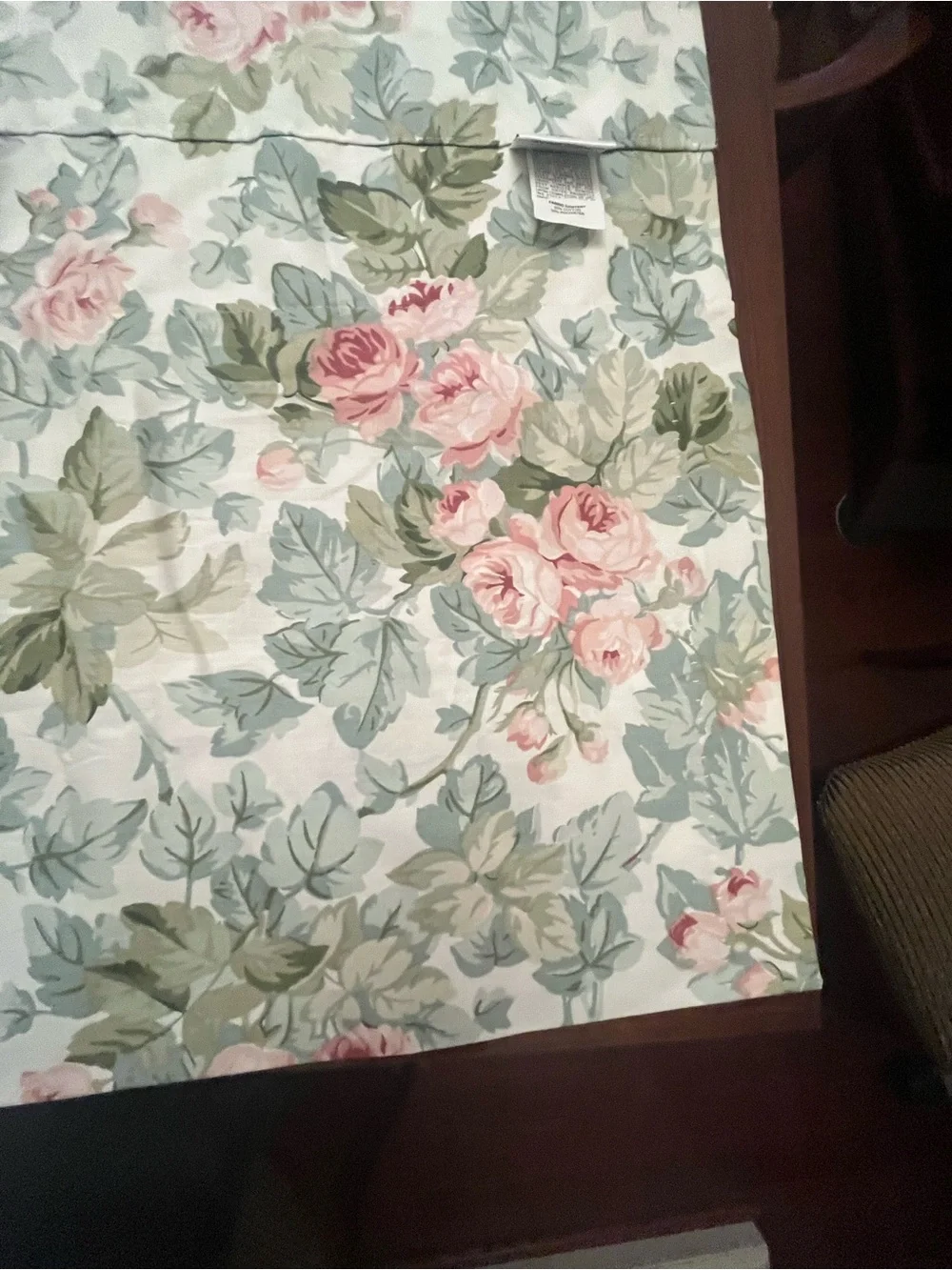 Floral Rose Print valances  Panel in Soft Pastels (2)